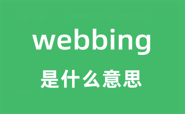 webbing是什么意思