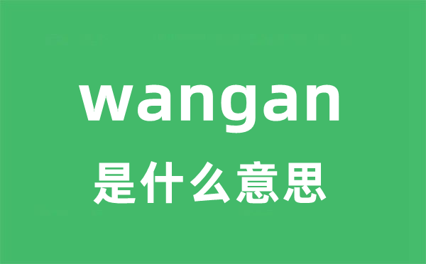 wangan是什么意思