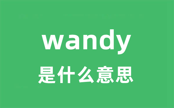 wandy是什么意思