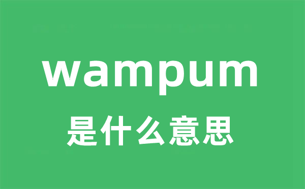 wampum是什么意思