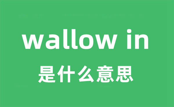 wallow in是什么意思