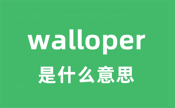 walloper是什么意思