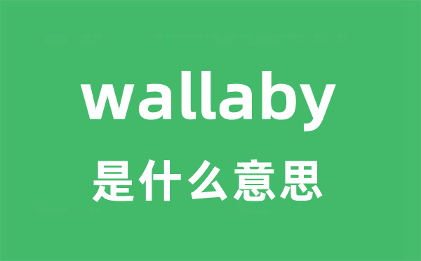 wallaby是什么意思