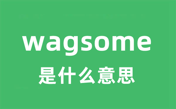 wagsome是什么意思