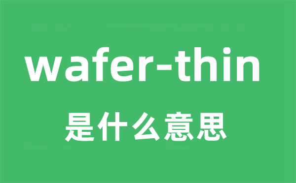 wafer-thin是什么意思