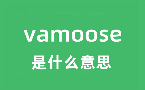 vamoose是什么意思