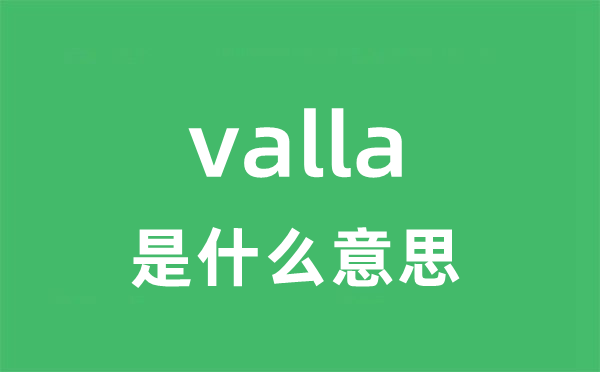 valla是什么意思