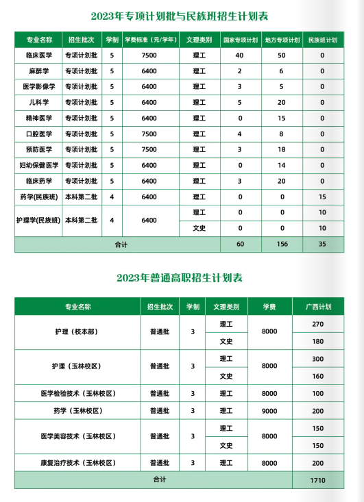 2023年招生计划及各专业招生人数