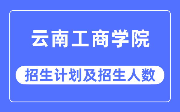 2023年云南工商学院各省招生计划及各专业招生人数是多少