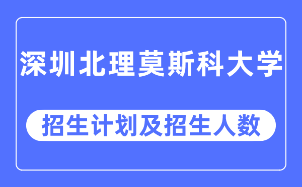 2023年深圳北理莫斯科大学各省招生计划及各专业招生人数是多少