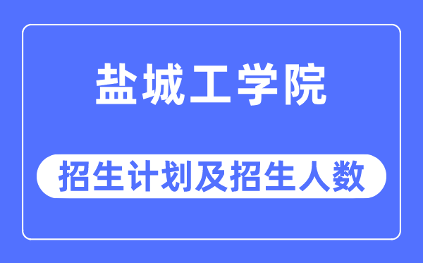 2023年盐城工学院各省招生计划及各专业招生人数是多少