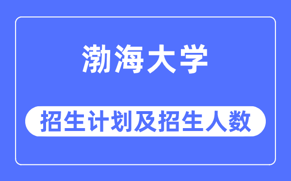 2023年渤海大学各省招生计划及各专业招生人数是多少