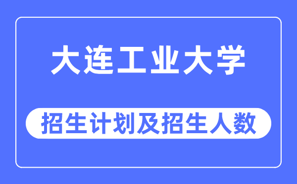 2023年大连工业大学各省招生计划及各专业招生人数是多少