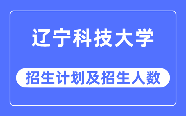 2023年辽宁科技大学各省招生计划及各专业招生人数是多少