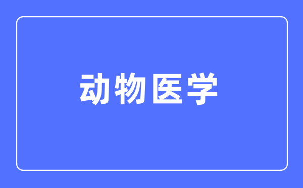 动物医学专业主要学什么,动物医学专业的就业方向和前景分析