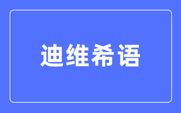 迪维希语专业主要学什么,迪维希语专业的就业方向和前景分析