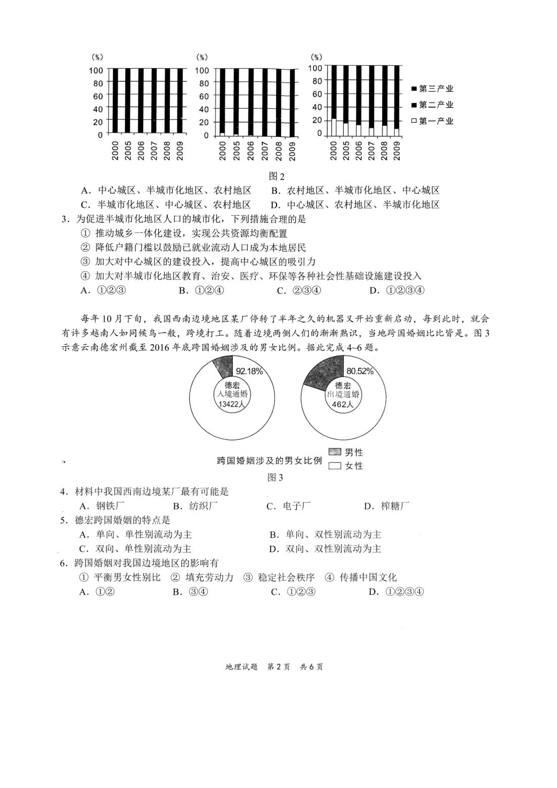 2022年八省联考地理试卷第2页