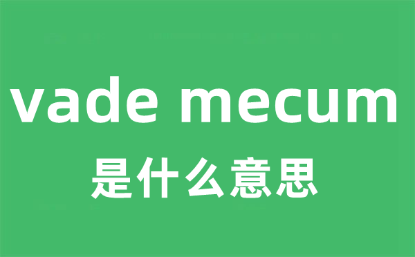 vade mecum是什么意思