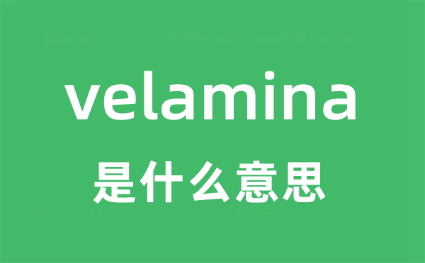 velamina是什么意思