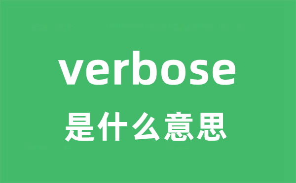 verbose是什么意思