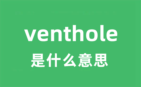 venthole是什么意思