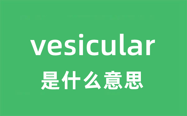 vesicular是什么意思