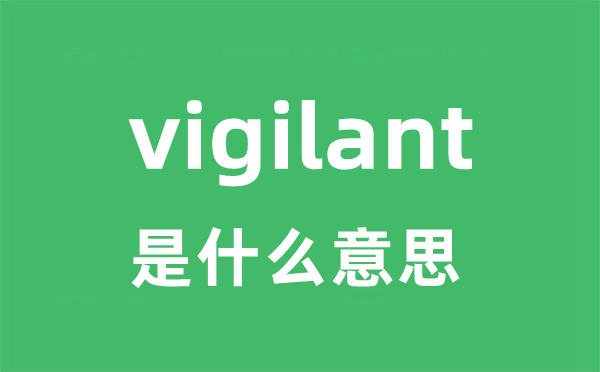 vigilant是什么意思