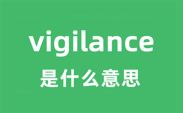 vigilance是什么意思