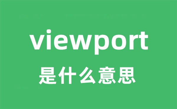 viewport是什么意思