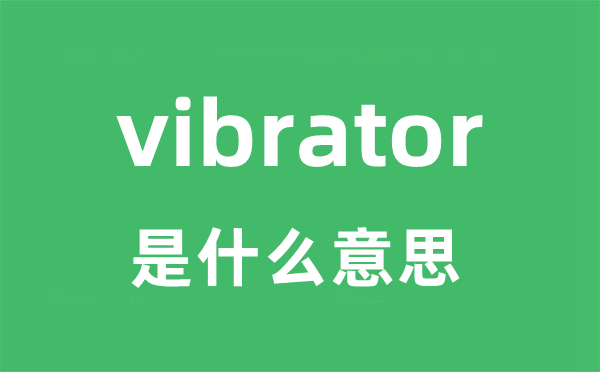 vibrator是什么意思