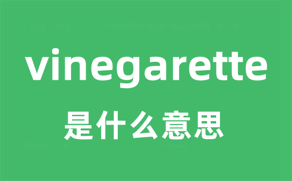 vinegarette是什么意思