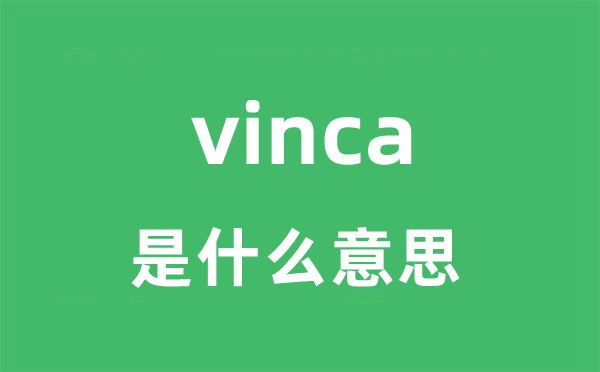 vinca是什么意思