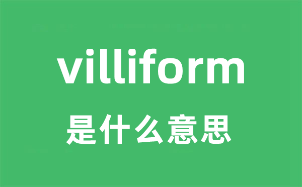 villiform是什么意思