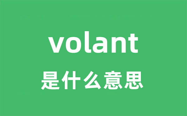 volant是什么意思