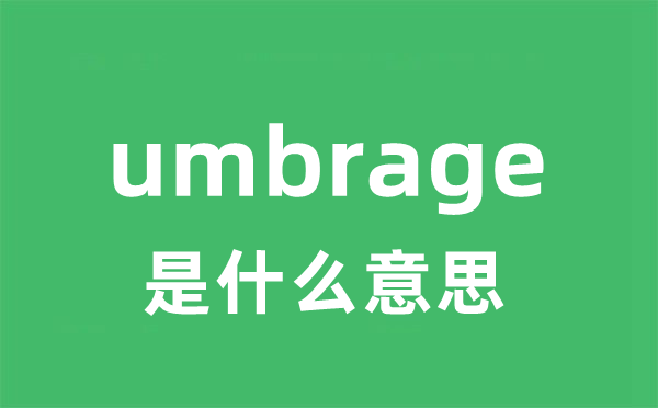 umbrage是什么意思