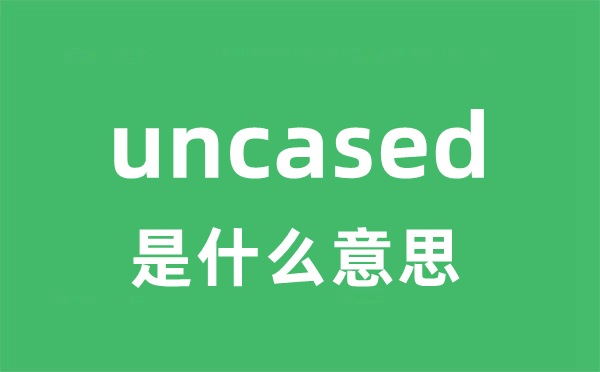 uncased是什么意思