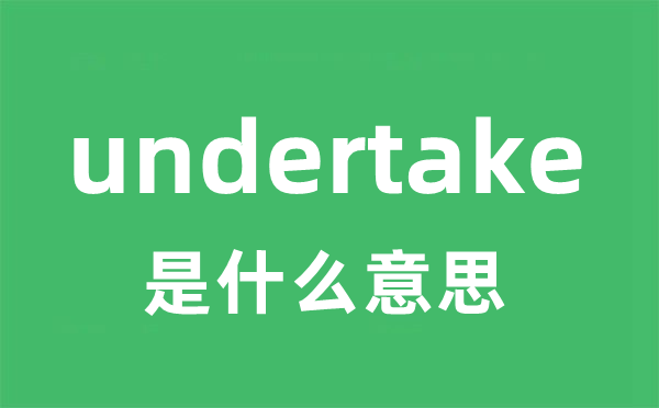 undertake是什么意思