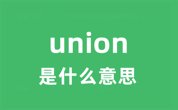 union是什么意思