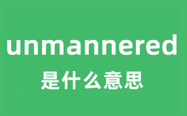 unmannered是什么意思