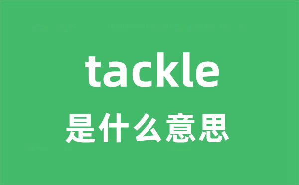 tackle是什么意思