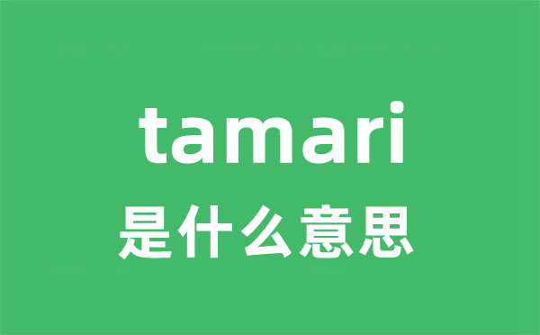 tamari是什么意思