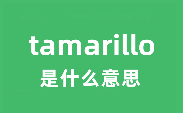 tamarillo是什么意思