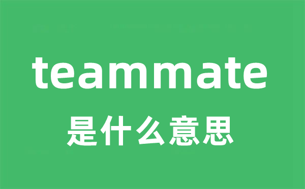 teammate是什么意思