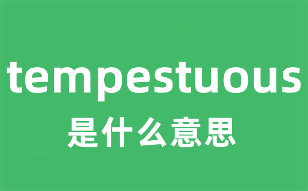 tempestuous是什么意思