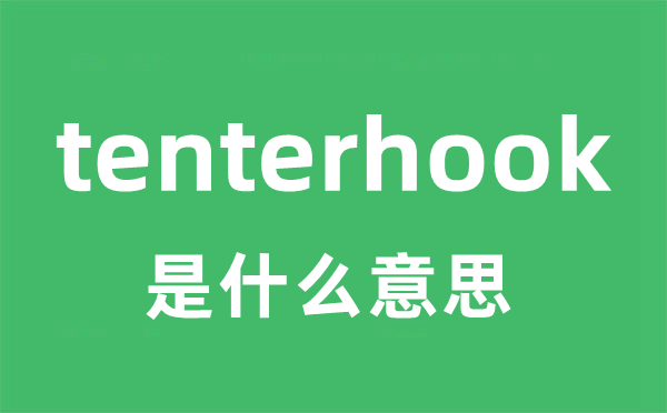 tenterhook是什么意思