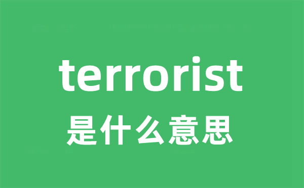 terrorist是什么意思