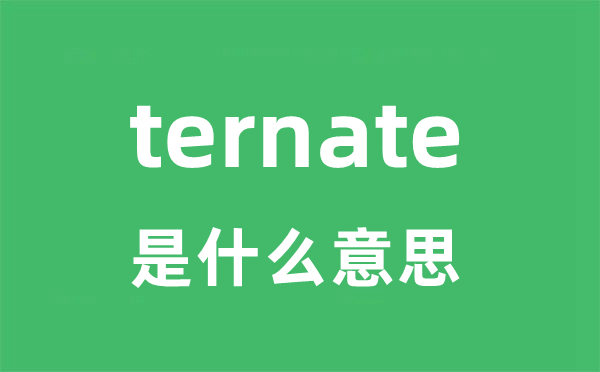 ternate是什么意思