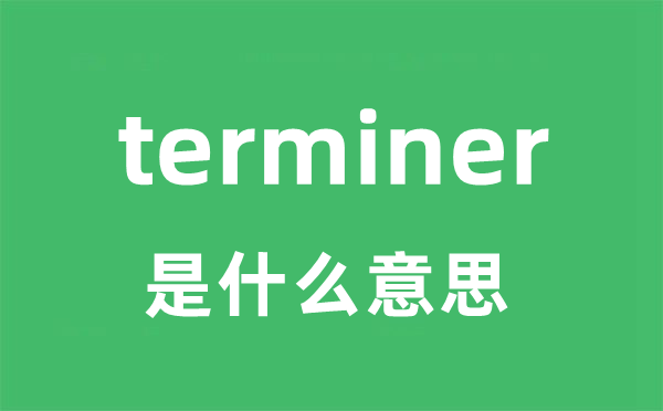 terminer是什么意思