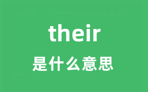 their是什么意思