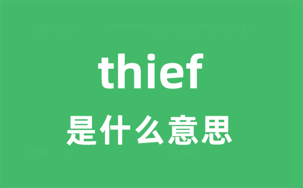 thief是什么意思